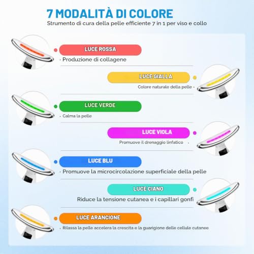 Massaggiatore Lifting Viso e Collo a Luce LED